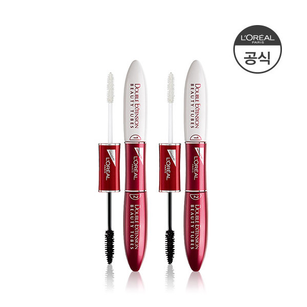 로레알파리 기획세트 더블 익스텐션 뷰티 튜브 마스카라 14ml 2개+디펜더 브라이트