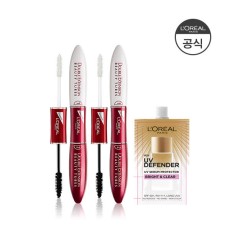 로레알파리 기획세트 더블 익스텐션 뷰티 튜브 마스카라 14ml 2개+디펜더 브라이트
