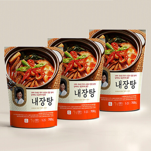 500팩 한정 김가네 식탁 얼큰한 한우 내장탕 700g(1-2인분)X3팩