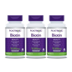 (오플닷컴) 3개 비오틴 맥시멈 스트렝스 10000 mcg 100 타블렛 Biotin 바이오틴 뷰티 NATROL 빠른직구