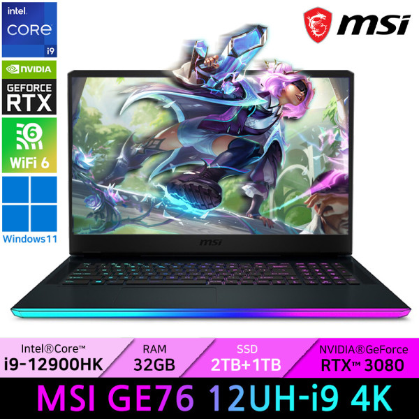 MSI GE76 12UH-i9 4K/Win 11/SSD 2TB+1TB / +MSI가방